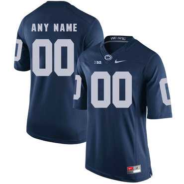 Men%27s Penn State Nittany Lions Customized Navy College Football Jersey->customized ncaa jersey->Custom Jersey